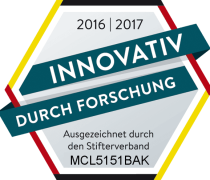 farbiges Logo "innovativ durch Forschung"